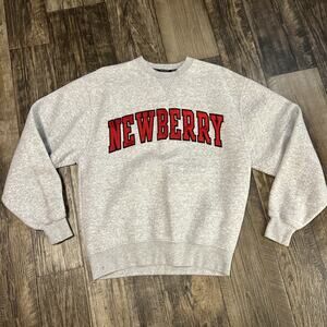 Y2K 90’s Newberry College Crewneck Sweatshirt Gray Big Cotton S Pullover Mens